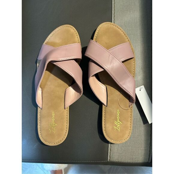 NEW Luffymomo Open Top Flat Sandals Slip on Pink 10 - Picture 5 of 5